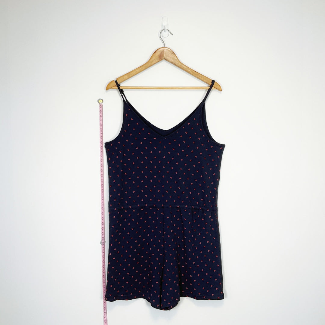 ONLY - Navy Tie Waist Playsuit