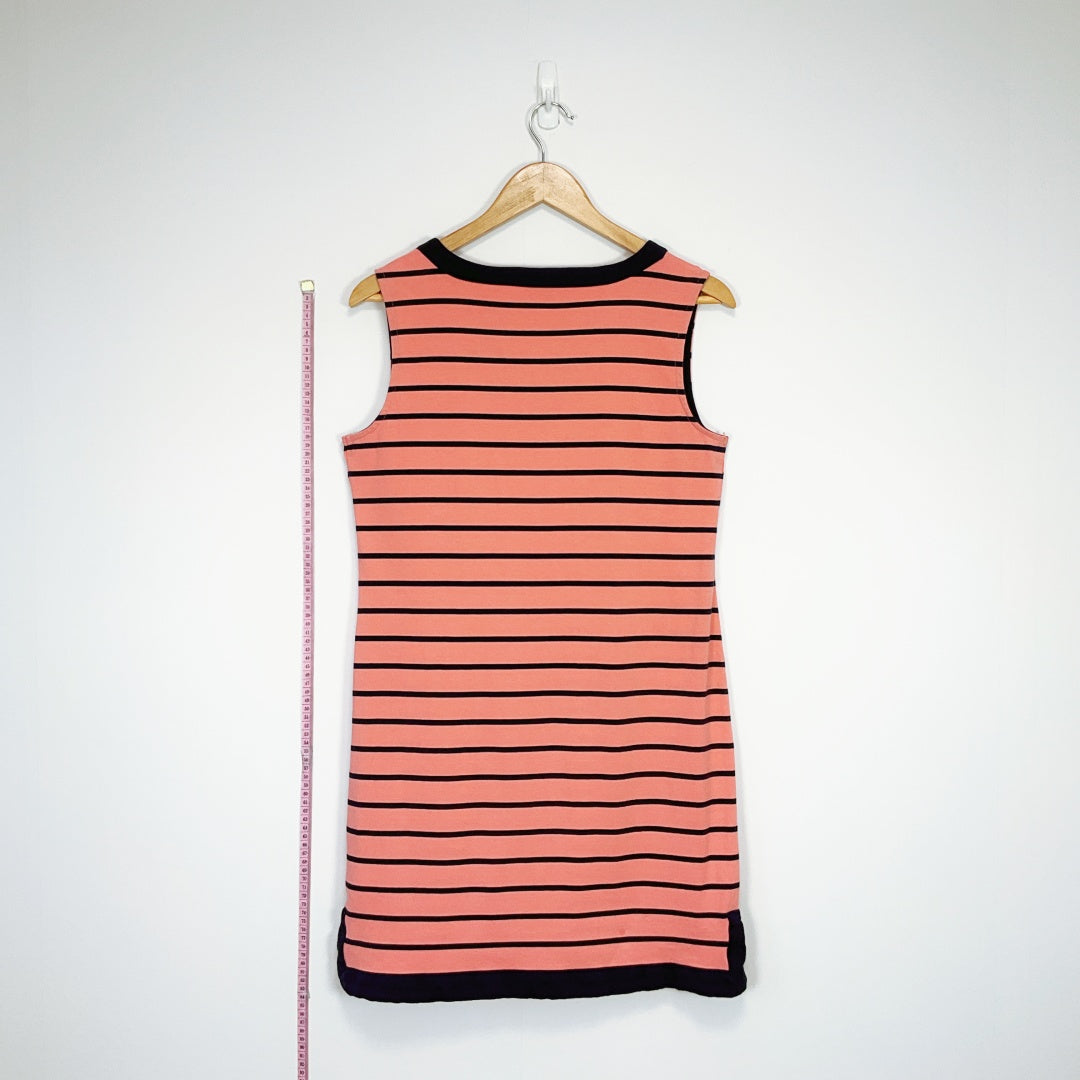 Nautica - Coral + Navy Strip Dress