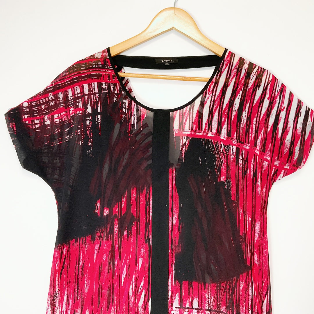 Sabine - Sheer Cowl Back Top