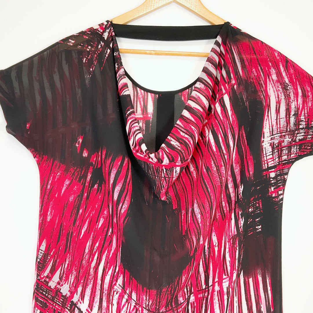 Sabine - Sheer Cowl Back Top