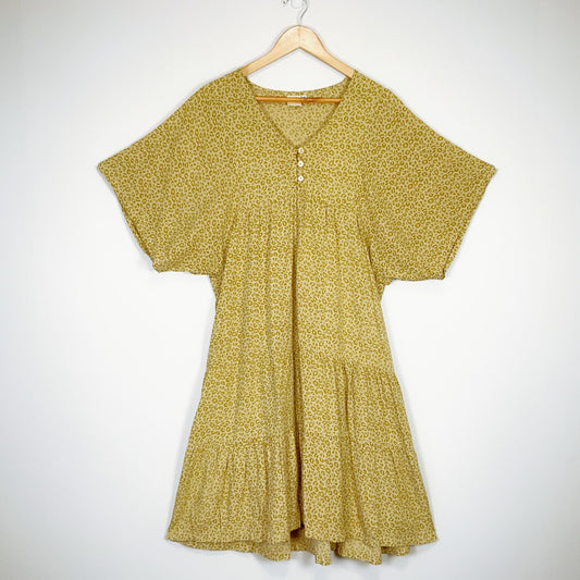 Dreamers & Drifters - Khaki Print Dress