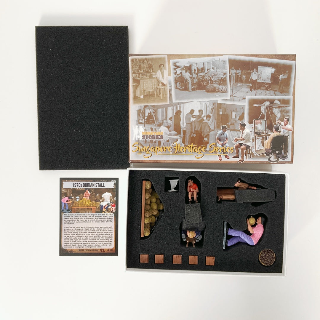 Miniature Stories - Singapore Heritage Series - Durian Stall Figurine Set (SH032)