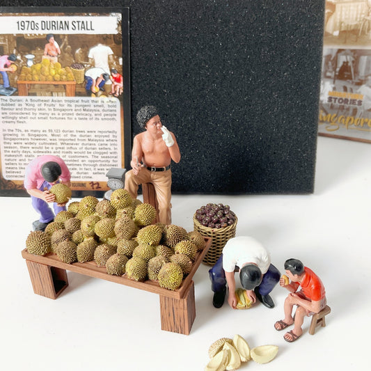 Miniature Stories - Singapore Heritage Series - Durian Stall Figurine Set (SH032)