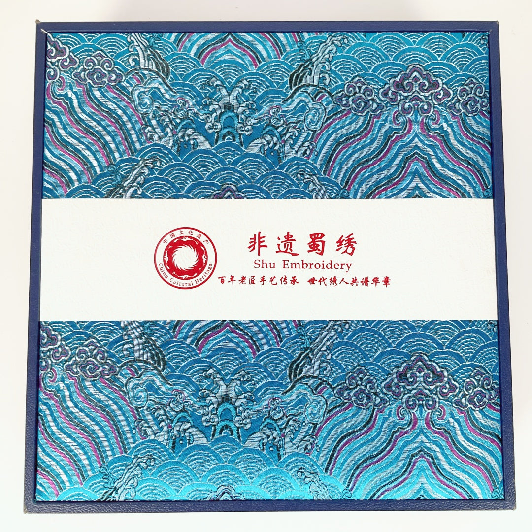 Shu Embroidery Handmade Double-Sided Panda Display Screen