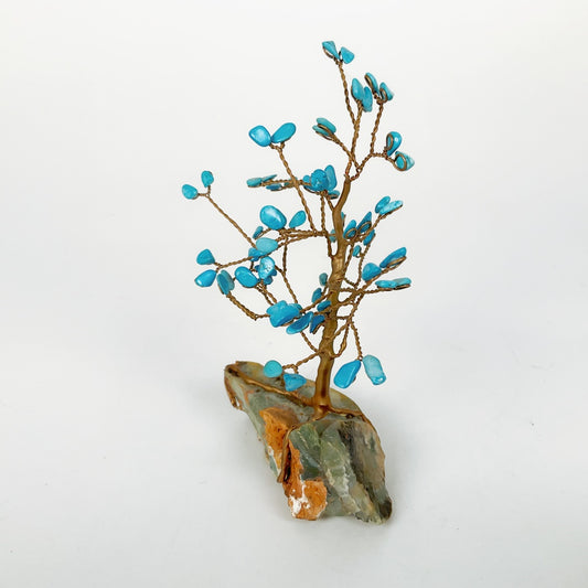 Vintage Bonsai Tree - Turquoise Leaf