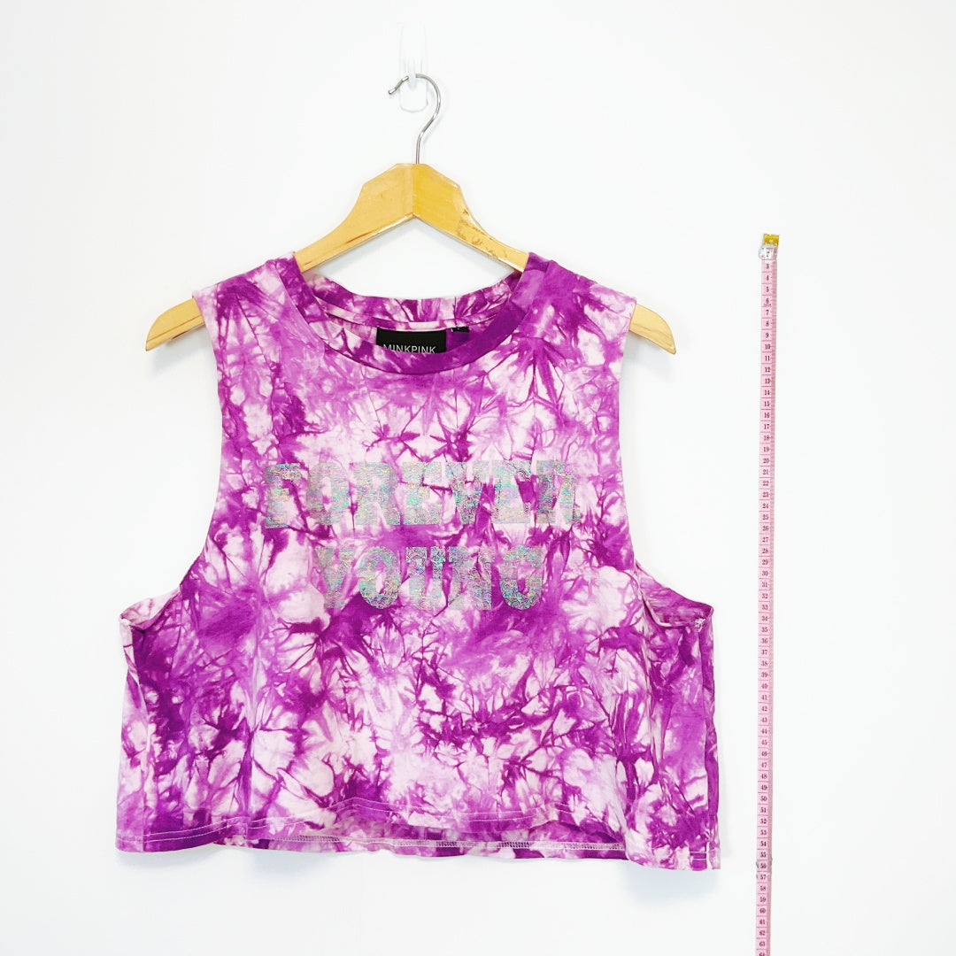 MINKPINK - Purple “Forever Young” Sleeveless Tank Top