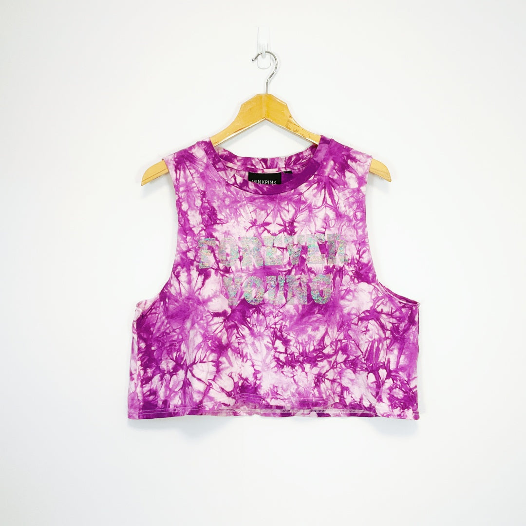 MINKPINK - Purple “Forever Young” Sleeveless Tank Top