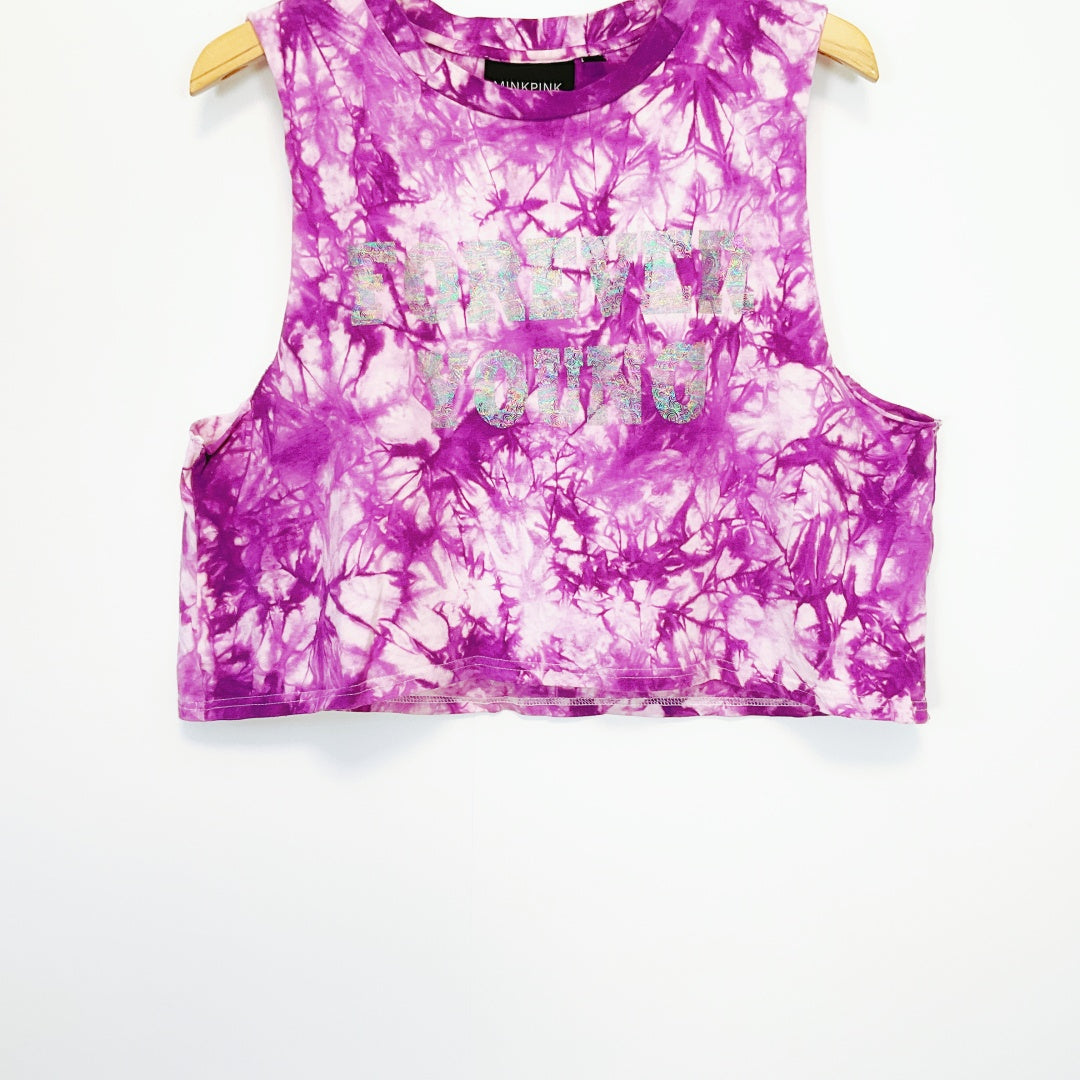 MINKPINK - Purple “Forever Young” Sleeveless Tank Top