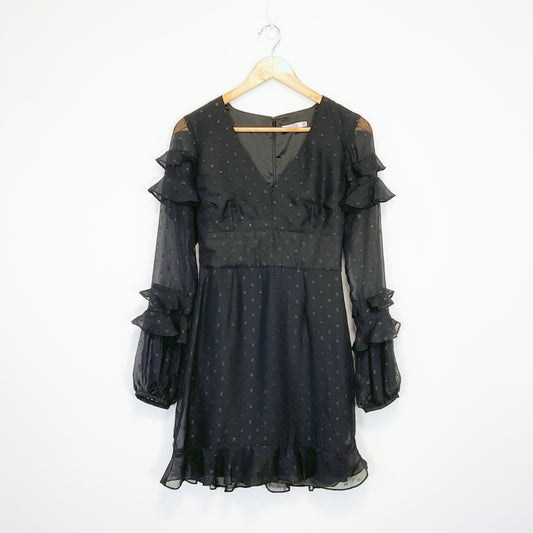 Cooper St - Black Chiffon V-Neck Dress