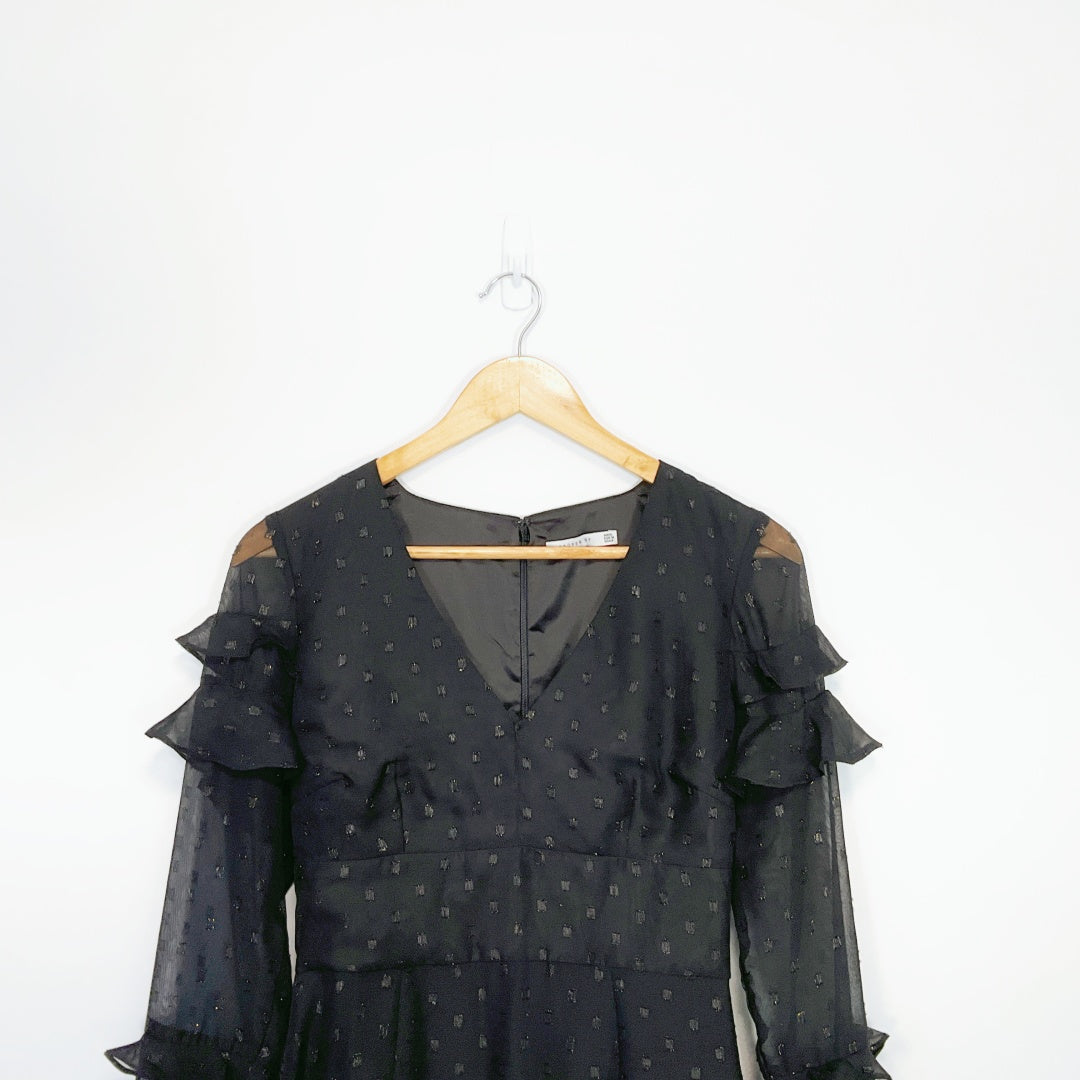 Cooper St - Black Chiffon V-Neck Dress