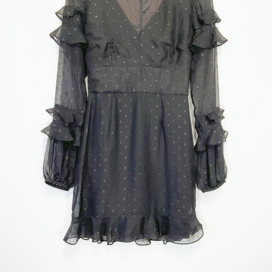 Cooper St - Black Chiffon V-Neck Dress