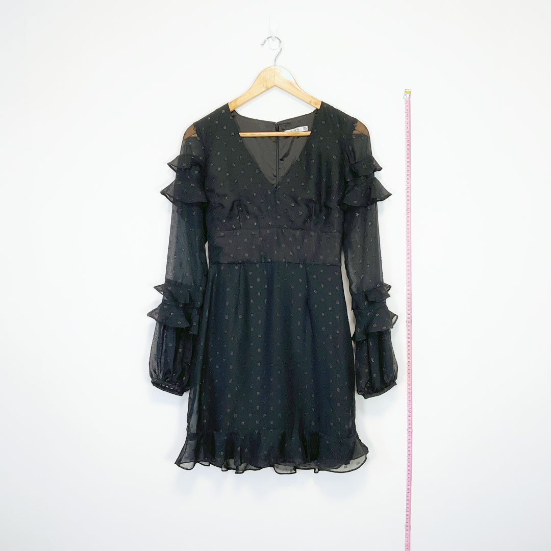 Cooper St - Black Chiffon V-Neck Dress