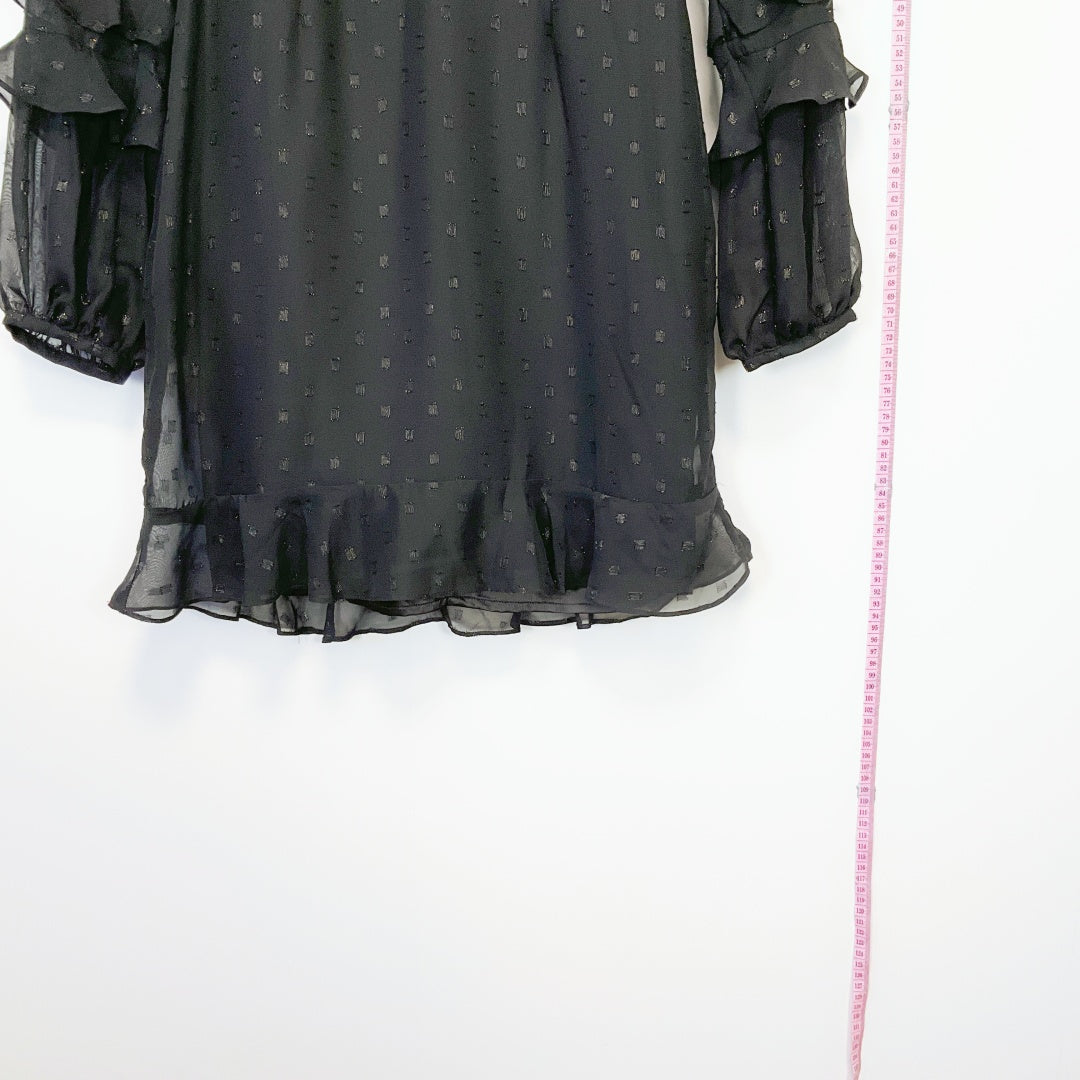 Cooper St - Black Chiffon V-Neck Dress