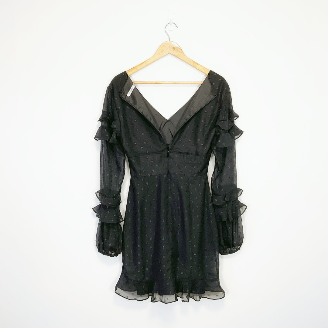 Cooper St - Black Chiffon V-Neck Dress