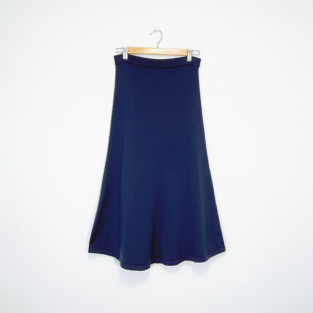 Capture - Dark Grey Wool A-Line Maxi Skirt