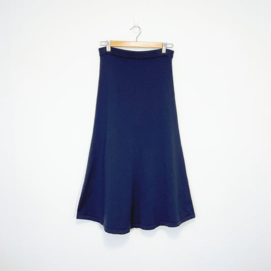 Capture - Dark Grey Wool A-Line Maxi Skirt