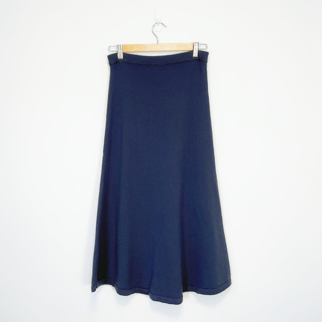 Capture - Dark Grey Wool A-Line Maxi Skirt