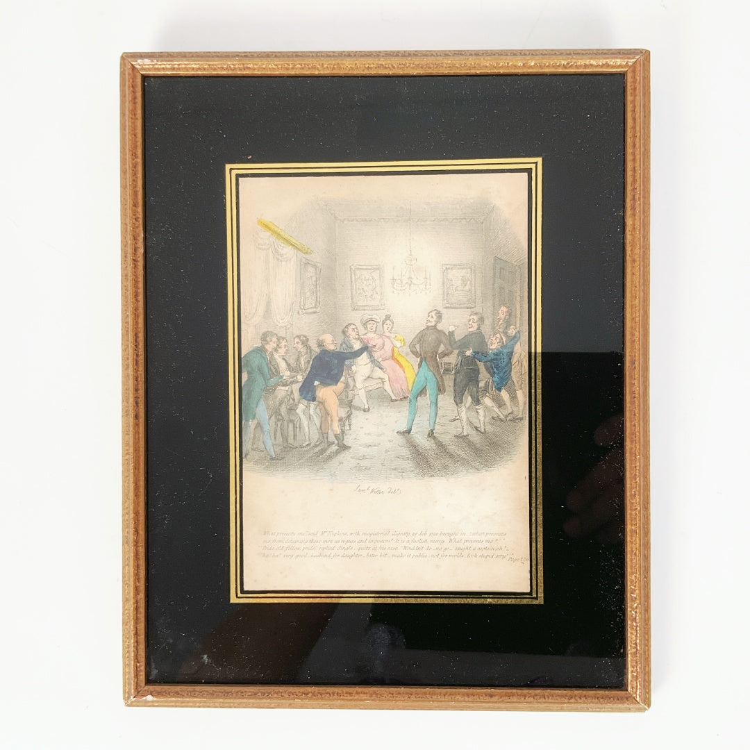 Antique Dickens The Pickwick Papers Steel Engraving – Framed (21 × 26cm)