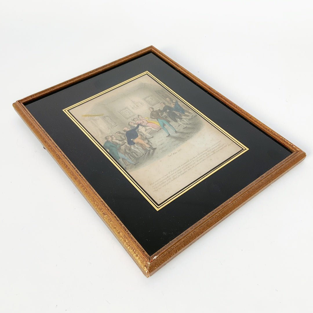 Antique Dickens The Pickwick Papers Steel Engraving – Framed (21 × 26cm)