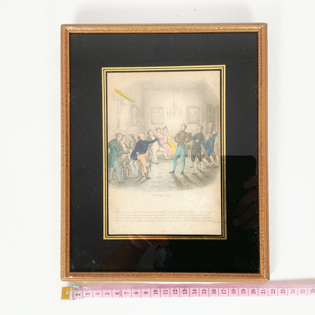 Antique Dickens The Pickwick Papers Steel Engraving – Framed (21 × 26cm)