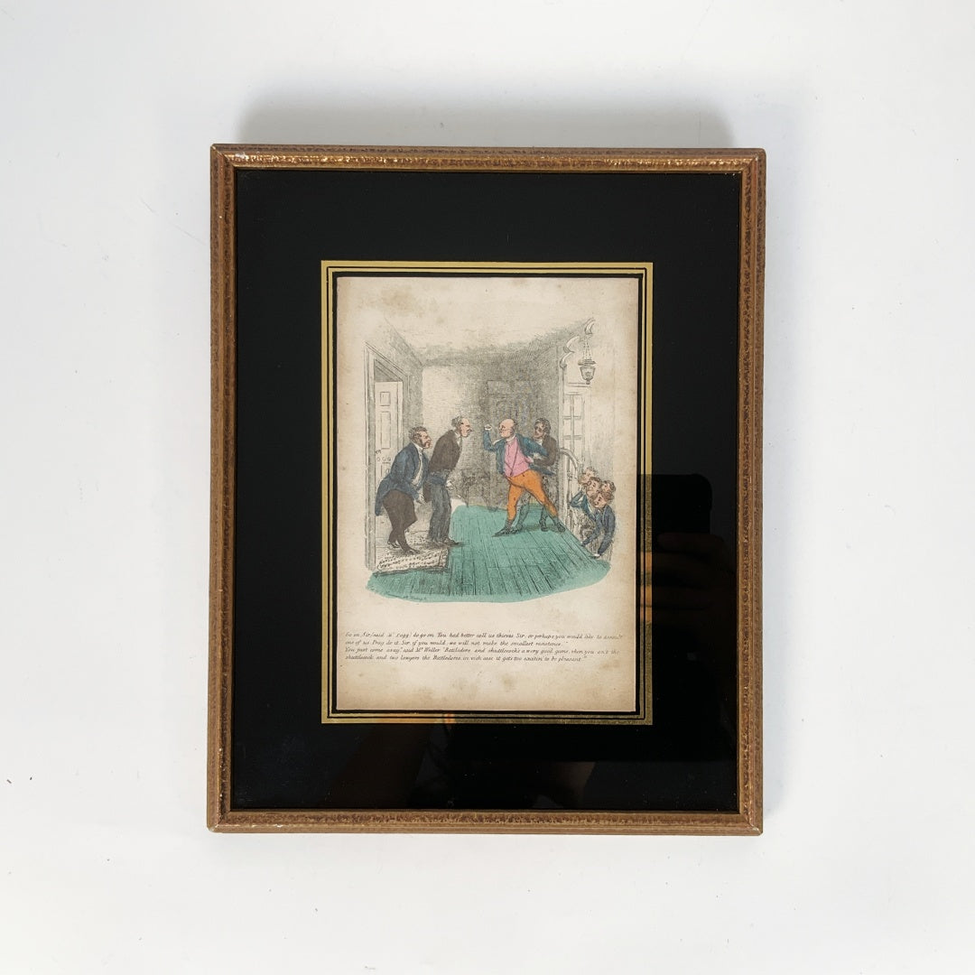 Antique Dickens “The Pickwick Papers” – Phiz – Framed