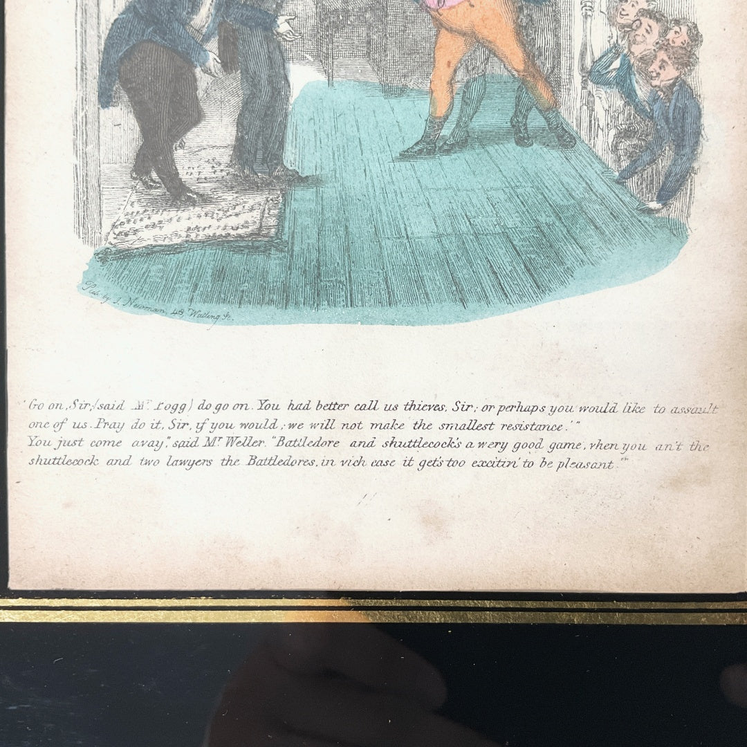 Antique Dickens “The Pickwick Papers” – Phiz – Framed