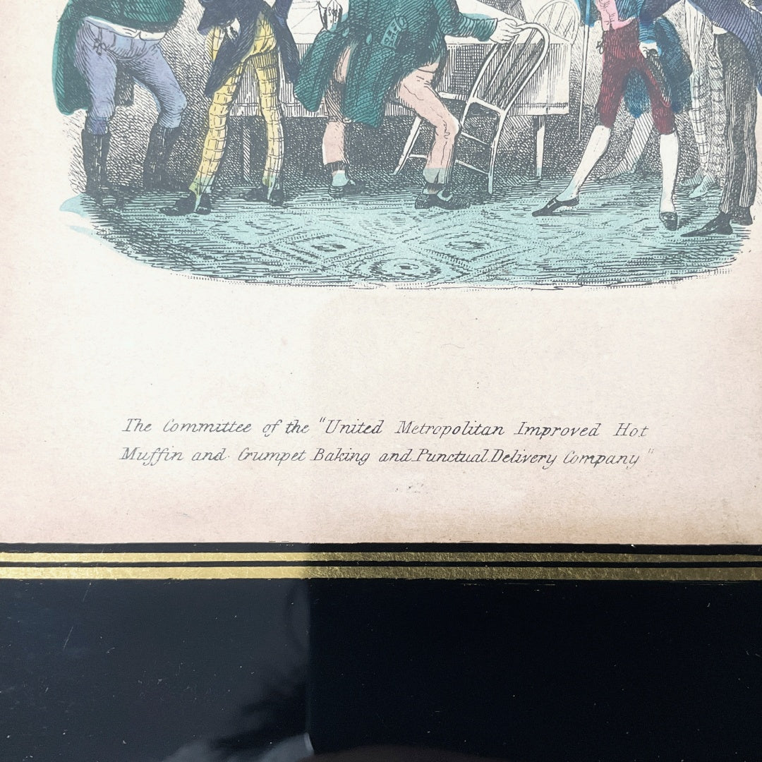 Antique 19thC George Cruikshank – Comic Almanack Illustration (c.1840s) Framed