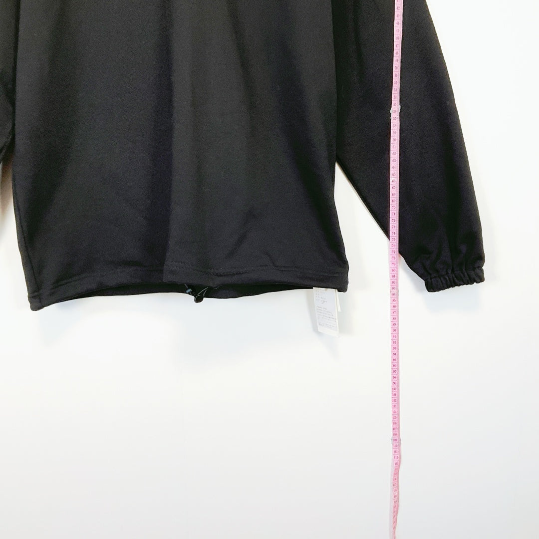 Mika Studio - Black Hoodie with Sparkly Silver Drawstrings