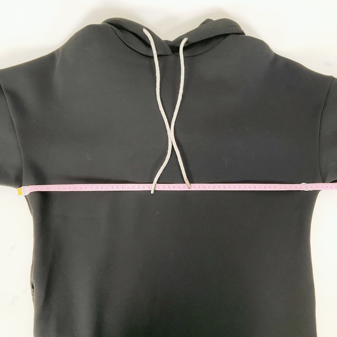 Mika Studio - Black Sweatshirt Dress with Sparkly Silver Drawstrings