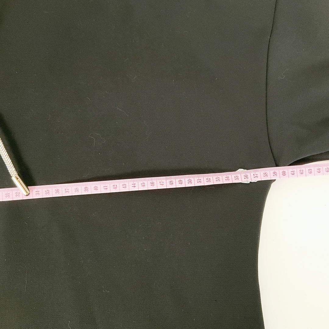 Mika Studio - Black Sweatshirt Dress with Sparkly Silver Drawstrings