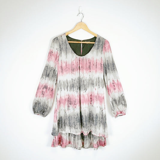 Chlorofile Long Sleeve Mini Dress / Tunic – Patterned – NZ Designer