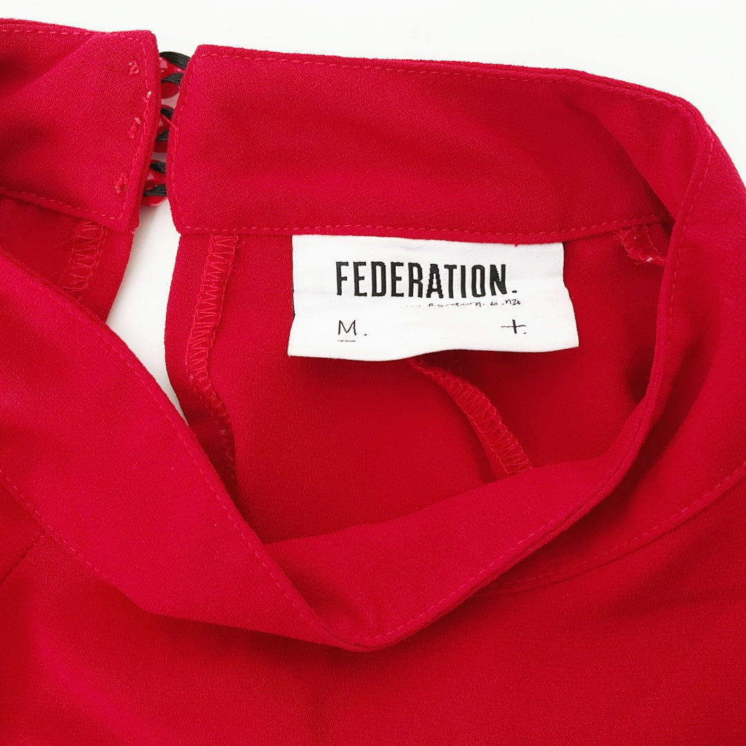 Federation - Red Long Sleeve Dress