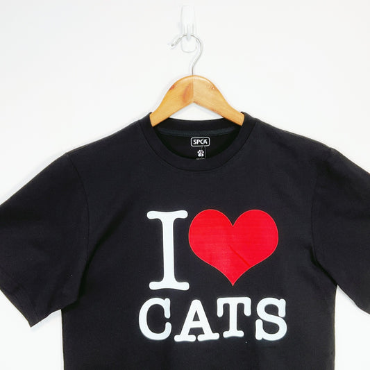 SPCA – T-Shirt – I Love Cats – Black