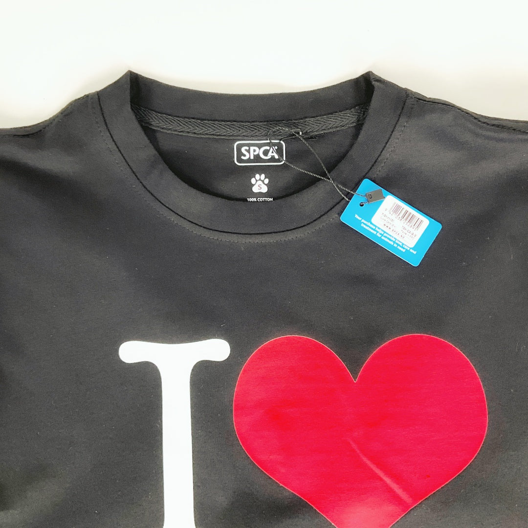 SPCA – T-Shirt – I Love Cats – Black