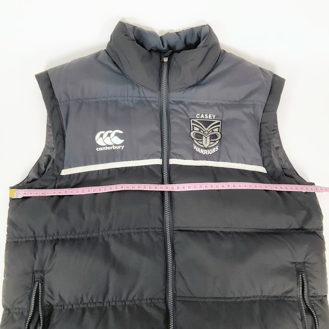 Canterbury Black Puffer Vest – NZ Warriors Embroidered Logo