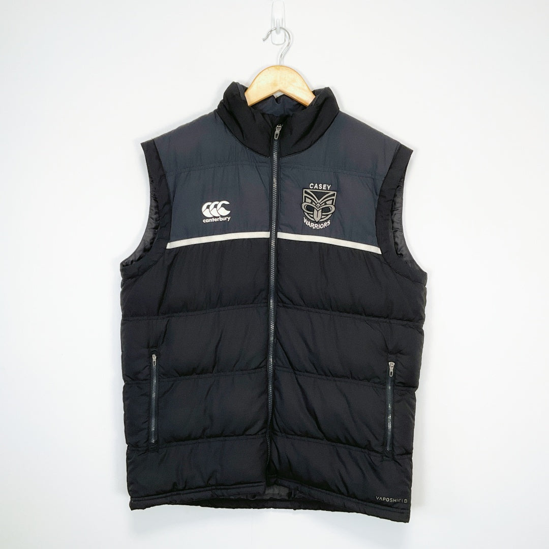 Canterbury Black Puffer Vest – NZ Warriors Embroidered Logo