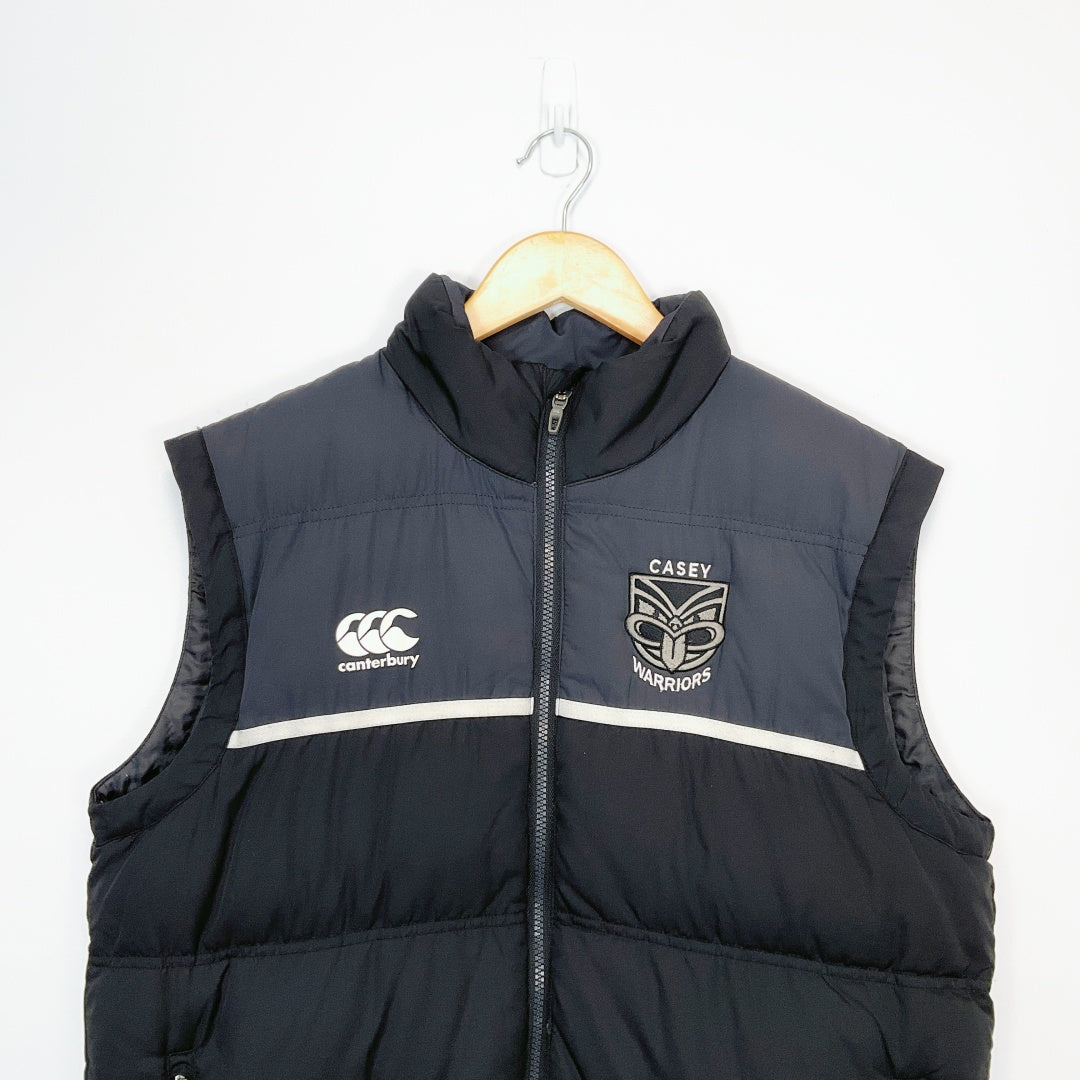 Canterbury Black Puffer Vest – NZ Warriors Embroidered Logo