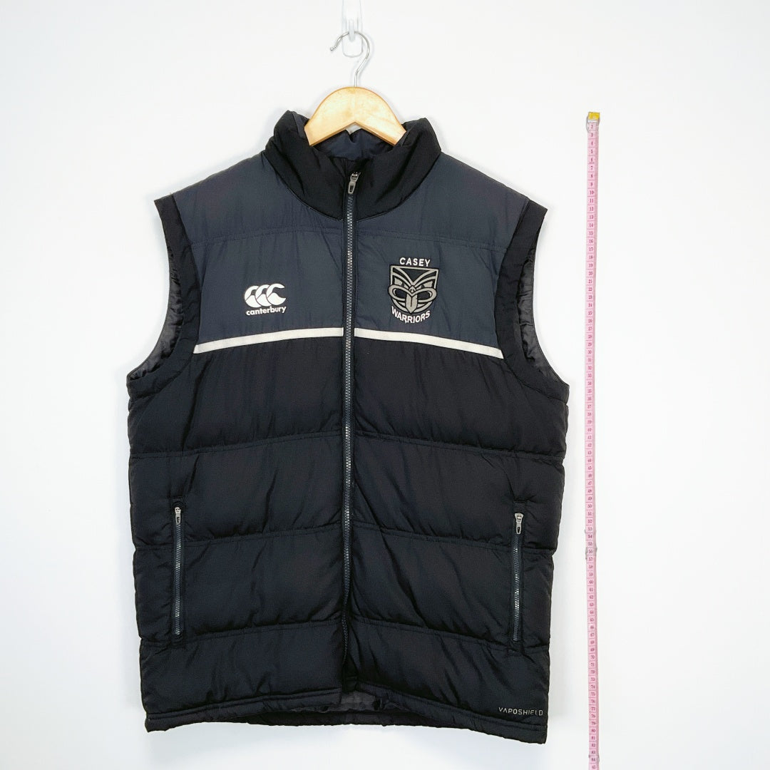 Canterbury Black Puffer Vest – NZ Warriors Embroidered Logo