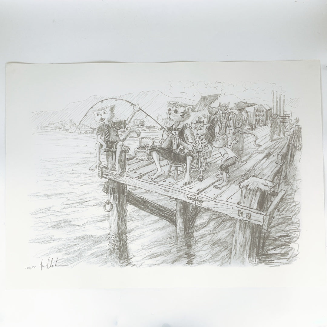 Ivan Clarke “Lonely Dog” – Complete Set of 17 Signed Limited Edition Pencil Drawings (155/250) – Boxed Collection