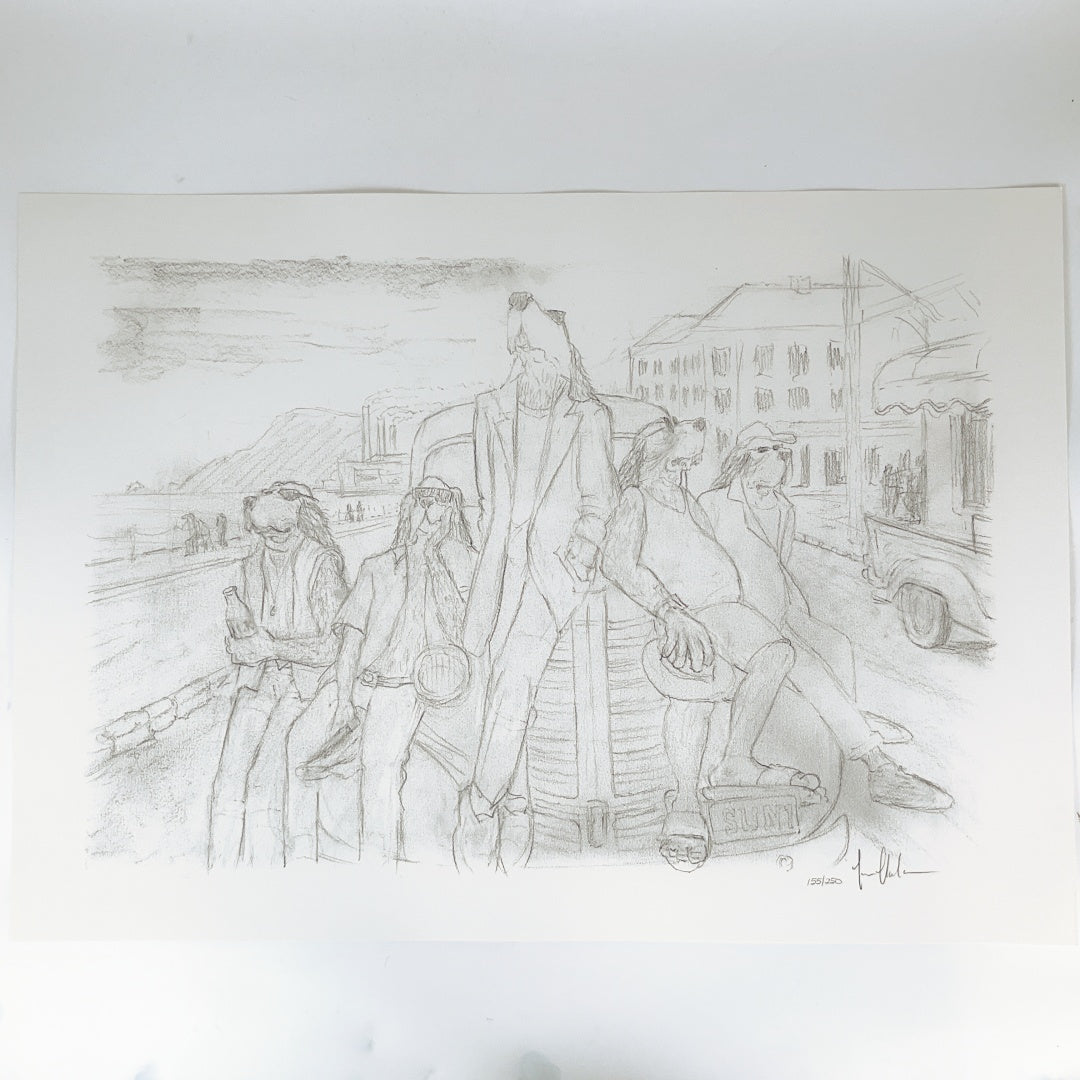 Ivan Clarke “Lonely Dog” – Complete Set of 17 Signed Limited Edition Pencil Drawings (155/250) – Boxed Collection