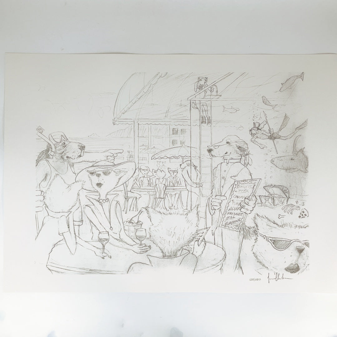 Ivan Clarke “Lonely Dog” – Complete Set of 17 Signed Limited Edition Pencil Drawings (155/250) – Boxed Collection