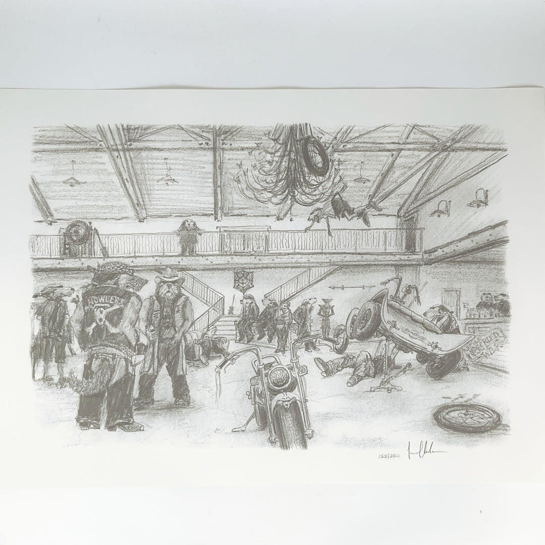 Ivan Clarke “Lonely Dog” – Complete Set of 17 Signed Limited Edition Pencil Drawings (155/250) – Boxed Collection