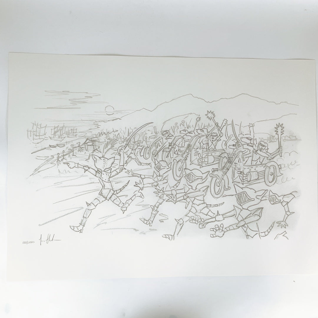 Ivan Clarke “Lonely Dog” – Complete Set of 17 Signed Limited Edition Pencil Drawings (155/250) – Boxed Collection