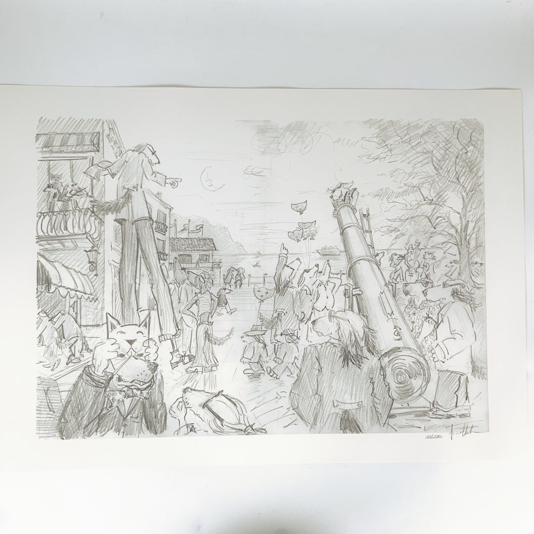 Ivan Clarke “Lonely Dog” – Complete Set of 17 Signed Limited Edition Pencil Drawings (155/250) – Boxed Collection