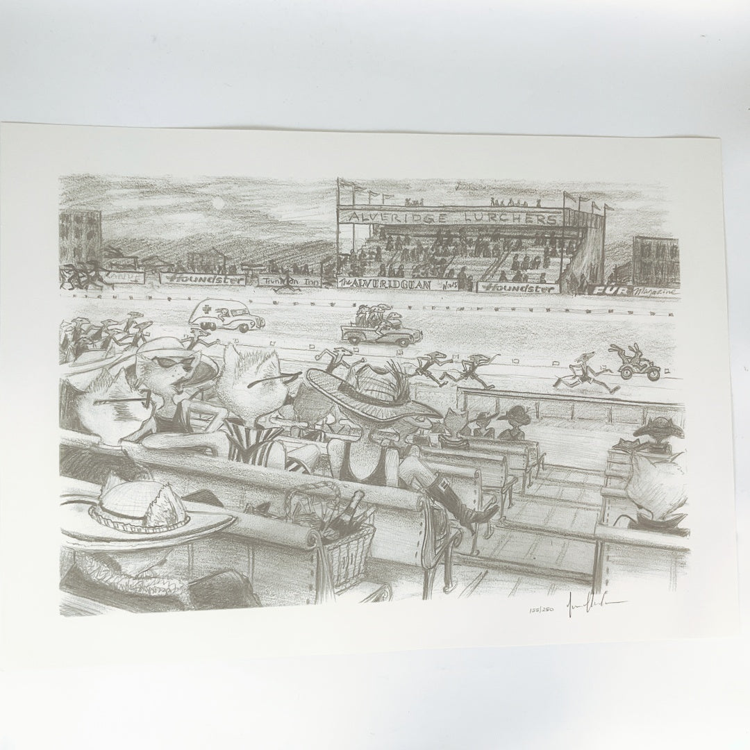 Ivan Clarke “Lonely Dog” – Complete Set of 17 Signed Limited Edition Pencil Drawings (155/250) – Boxed Collection