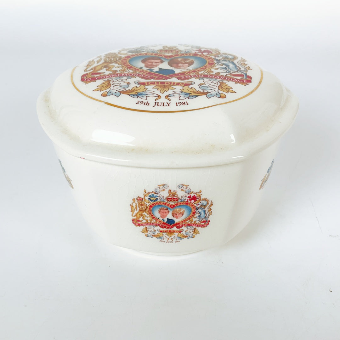 1981 Royal Wedding Commemorative Lidded Bowl - Prince Charles & Princess Diana