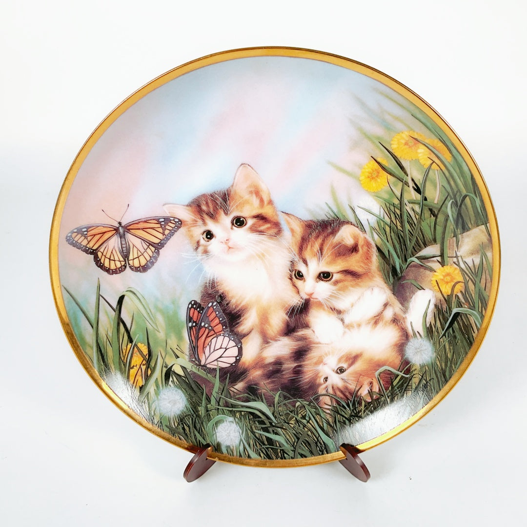 Franklin Mint “Chasing Butterflies” by Sprovach Limited Edition Plate