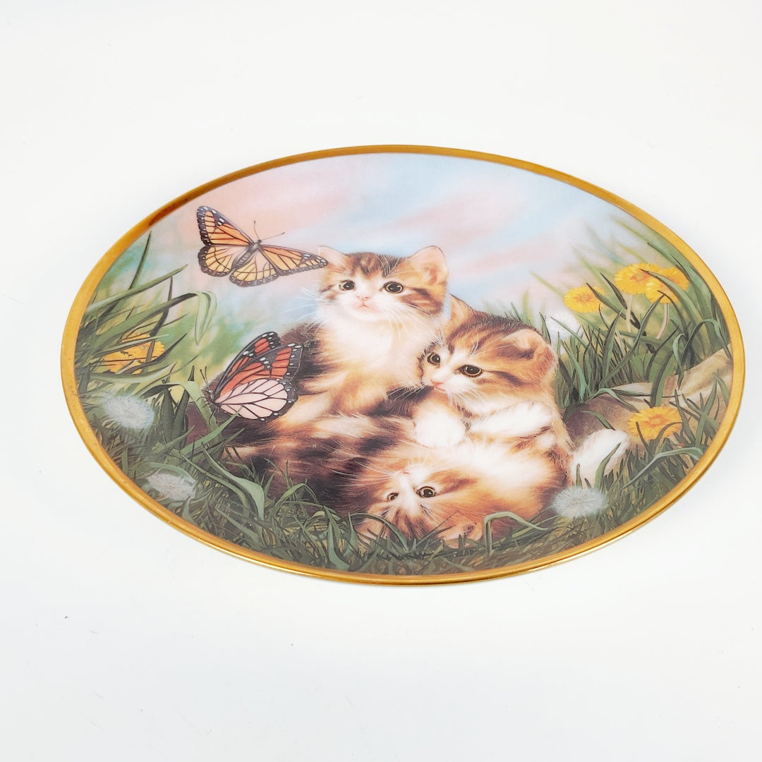 Franklin Mint “Chasing Butterflies” by Sprovach Limited Edition Plate