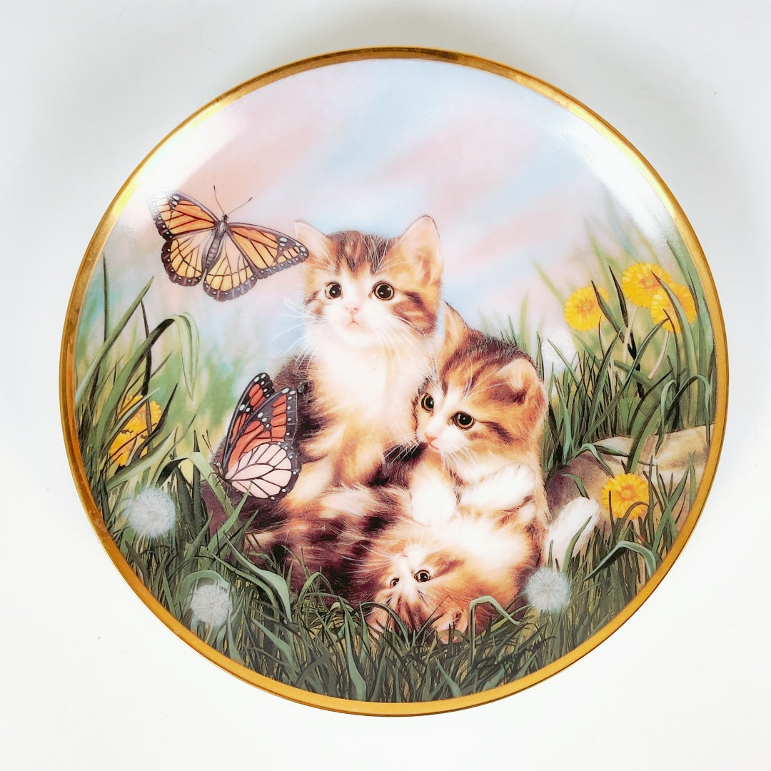 Franklin Mint “Chasing Butterflies” by Sprovach Limited Edition Plate