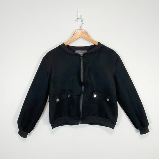 MIRROU Black Cropped Zip Jacket